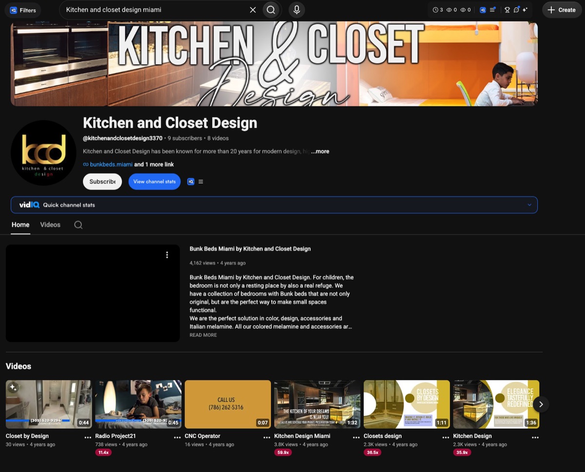 Canal de YouTube de Kitchen and Closet Design
